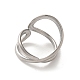 304 anillo de puño abierto de acero inoxidable RJEW-C068-05F-P-3