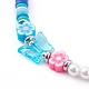 Polymer Clay Beaded Necklaces for Kids X-NJEW-JN03376-2