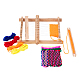 Tricot en bois tisser des métiers à tisser avec des fils enjoliveurs de support des baguettes et des navettes avec des instructions détaillées (1 set) TOOL-R059-04-1