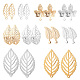 SUNNYCLUE 1 Box 100Pcs 10 Styles Gold Leaves Charms Maple Leaf Charms Bulk Spring Plant Charm Stainless Steel Leaf Charm for Jewelry Making Charms Women Adults DIY Earring Necklace Bracelet Craft STAS-SC0004-13-1