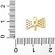 Шармы-соединители из латуни с микропаве из кубического циркония KK-U056-53G-3