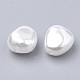 環境に優しいプラスチック模造真珠ビーズ  高い光沢  グレードA  ホワイト  11.5x10x7mm  穴：1.4mm X-MACR-T013-05-2