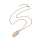 Ожерелья с подвесками-пулями из натуральных смешанных драгоценных камней NJEW-JN04529-02-4