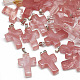 Pendentifs en verre cerise de quartz X-G-T080-17-1