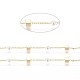 3.28 Fuß handgefertigte Perlenkette aus Messing X-CHC-G011-17G-1