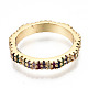 Brass Micro Pave Cubic Zirconia Finger Rings RJEW-S045-001G-NR-3