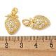 Подвески из латуни с микропаве из циркония KK-R210-17G-3