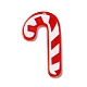 クリスマス樹脂ペンダント  クリスマスパーティーの装飾用の不透明チャーム  キャンディー棒  46.5x26.5x2mm  穴：1mm RESI-K019-09G-2