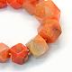 Faceted Nuggets Natural Dyed Agate Graduated Beads Strands G-L456-18E-1