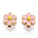 Perles d'émail en alliage de ton or clair&nbsp;ENAM-WH0057-43C-2