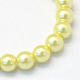 Backen gemalt pearlized Glasperlen runden Perle Stränge HY-Q330-8mm-64-4