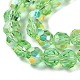 Electroplate Glass Beads Strands GLAA-Q099-E01-02-3