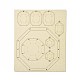 DIY八角形風鈴作りキット  1個の木板入り  1枚のカードの綿糸と1本のプラスチックの編み針  クラフトを描く子供たちのために  ミックスカラー  糸と針：ランダムな色 DIY-A029-02-3