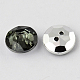Botones redondos planos del diamante artificial de acrílico de Taiwán de 2-agujero BUTT-F015-18mm-27-2