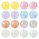 Pandahall 80pcs perles acryliques opaques 8 couleurs OACR-TA0001-23-1