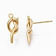 Brass Stud Earring Findings KK-R117-060-NF-3