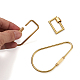 Pandahall unisexe porte-clés en laiton pur fait à la main et breloques de verrouillage de mousqueton à vis KEYC-TA0003-06-5