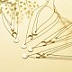 304 ステンレス スチール ムーン ペンダント トリプル レイヤード ネックレス ガラス付き 女性用  ゴールドカラー  ミックスカラー  16.93インチ（43cm） NJEW-JN03871-2