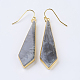 Natural/Synthetic Gemstone Dangle Earrings EJEW-P145-03-2