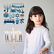 FINGERINSPIRE Hanukkah Decor Stencil 30x30cm Candlestick Stencils Plastic Gift Box Dove of Peace Cake Stencils Candle Olive Branch Milk Bottle Scroll Stencil for Painting on Wood Floor Wall DIY-WH0172-759-5