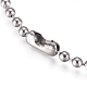 304 Stainless Steel Ball Chain Bracelets X-STAS-D233-01P-2