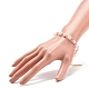 Bracelet en perles rondes en verre bling et perles d'imitation pour femme BJEW-JB08591-3