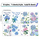 CRASPIRE 8 Styles Flower Window Stickers Hydrangea Butterfly Wall Decals Clings Sticker PVC Waterproof Self Adhesive for Glass Showcase Home Baby Shower Nursery Decoration Party Supplies DIY-WH0345-106-2