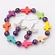 Gemstone Beads Jewelry Sets: Bracelets & Earrings SJEW-JS00770-2