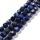 Pierre naturelle facettée brins de perles de lapis-lazuli G-J331-25-8mm-01-1