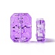 透明なスプレー塗装ガラスビーズ  長方形  青紫色  18x13x5.5mm  穴：1.4mm GLAA-I050-08F-3