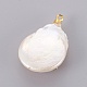 Pendentifs de perles d'eau douce de culture naturelle PEAR-L025-16-4