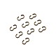 鉄のクイックリンクコネクター  チェーンパーツ  ナンバー3形の留め金  アンティークブロンズ  7.5~8x4x1~2mm IFIN-TA0001-06AB-2