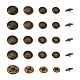 80Pcs 8 Style Brass Shank Buttons BUTT-TA0001-08AB-2