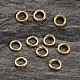 Real 18K Gold Plated Sterling Silver Open Jump Rings STER-H135-0.8x5mm-G-2