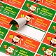 Rectangle with Santa Claus Pattern DIY Label Paster Picture Stickers for Christmas AJEW-L053-08-2