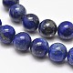 Lapis lazuli naturales hebras de perlas redondas G-E262-01-8mm-9