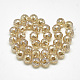Chapelets de perles en verre électroplaqué X-EGLA-S166-18mm-06-2
