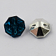 2-Hoyo botones de octágono de acrílico Diamante de imitación de Taiwán BUTT-F016-10mm-17-2