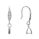 Rhodium Plated 925 Sterling Silver Earring Hooks STER-F033-55P-2