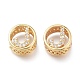 Brass Micro Pave Clear Cubic Zirconia Beads ZIRC-L095-02J-G-1