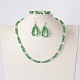 Fashion Imitation Acrylic Pearl Jewelry Sets: Earrings SJEW-JS00366-02-2