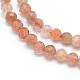 Chapelets de perles de sunstone naturelle naturelles G-E411-13A-3mm-3