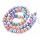 Opaque Baking Painted Crackle Glass Beads Strands X-EGLA-S174-19I-2