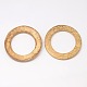 Fornituras de la joya de madera de coco anillos que unen COCO-O006A-04-2