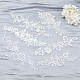 Hobbiesay 12 pièces 6 style fleur polyester broderie coudre sur des appliques de dentelle DIY-HY0001-57-4
