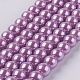 Umweltfreundliche runde Perlenstränge aus gefärbtem Glasperlen HY-A002-6mm-RB056-1