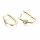 Brass Micro Pave Clear Cubic Zirconia Huggie Hoop Earring EJEW-T046-16G-NF-5