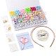 Kit de fabricación de juego de joyería para niños con cuentas y colgantes de colores bonitos diy DIY-LS0004-05-6