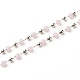 Chaînes de perles de verre faites à la main de 3.28 pied X-CHC-F008-A23-P-3
