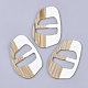 Boucles coulissantes en acrylique de style caoutchouté OACR-T020-023C-1